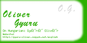 oliver gyuru business card